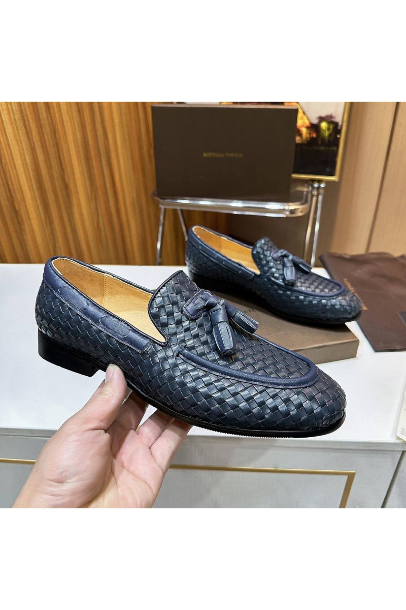 Bоttеgа Vеnеtа Мужские кожаные лоферы Intrecciato - Navy