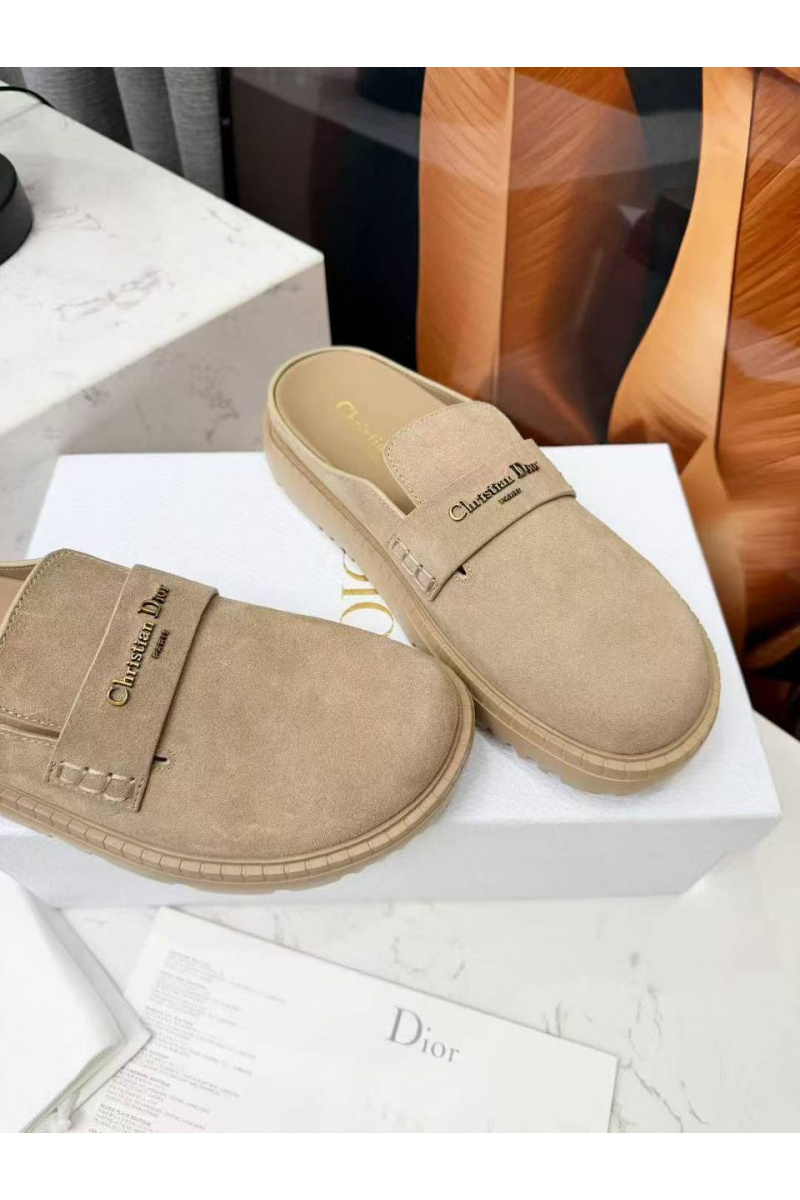 Dior Женские замшевые мюли Boy