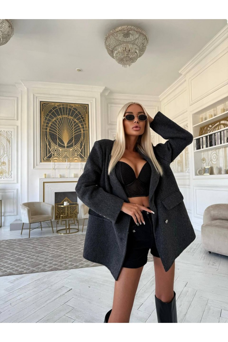 Chrome Hearts Женское шерстяное пальто пиджак Premium - Grey