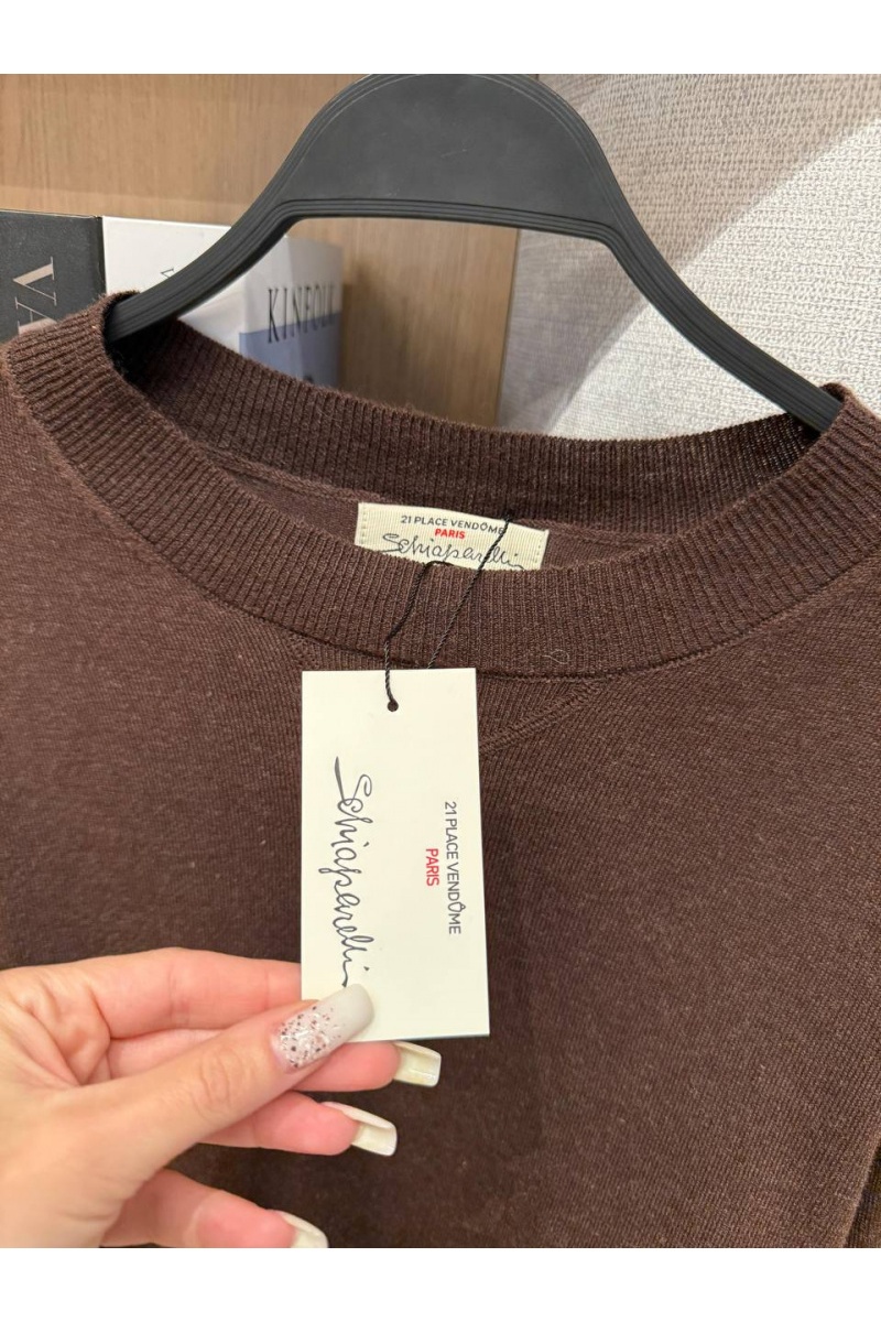 Schiaparelli Женский трикотажный свитер Premium - Coffee