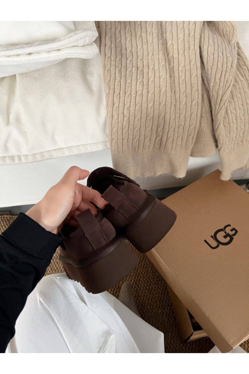 UGG Замшевые женские слиперы с мехом Lanah