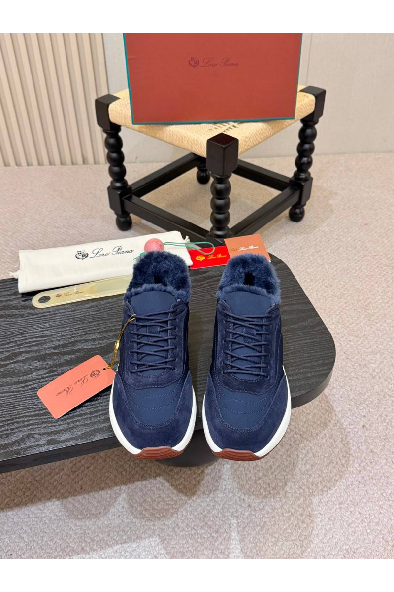 Loro Piana Кроссовки с мехом Week End Walk Evo premium