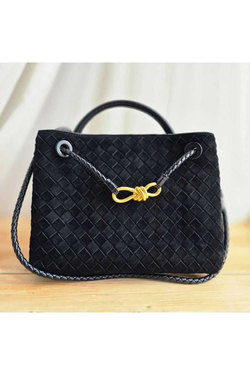 BV Замшевая чёрная сумка 30x23 см