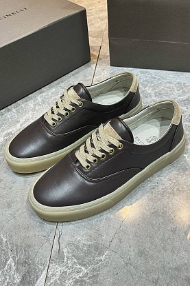 Кожаные кеды Sail low-top - Brown