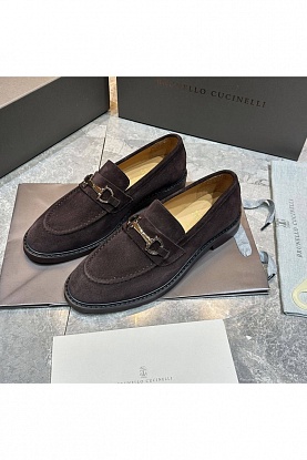 Замшевые лоферы Premium - Brown