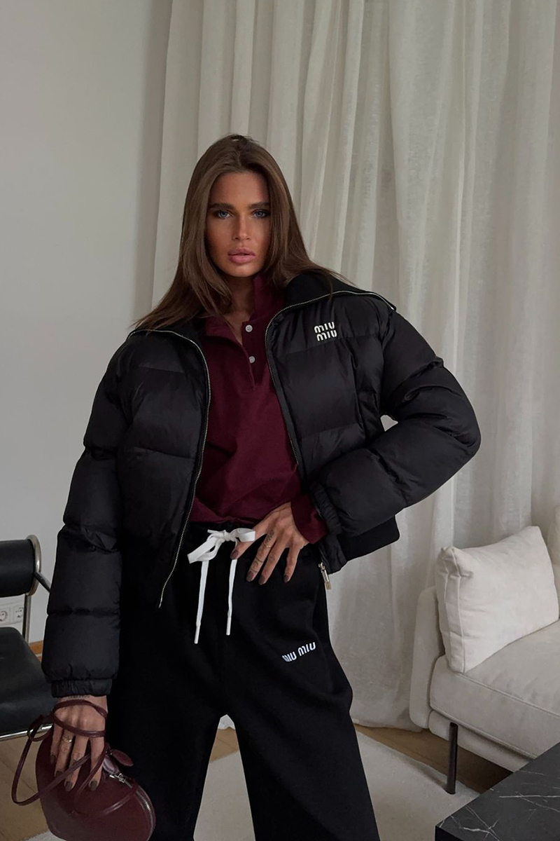 MIU MIU Женская чёрная куртка