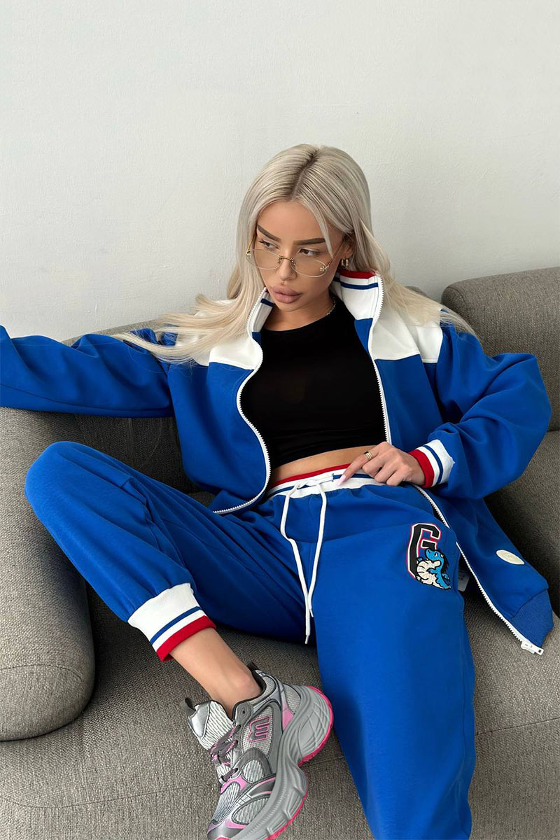 Gucci Женский спортивный костюм синего цвета
