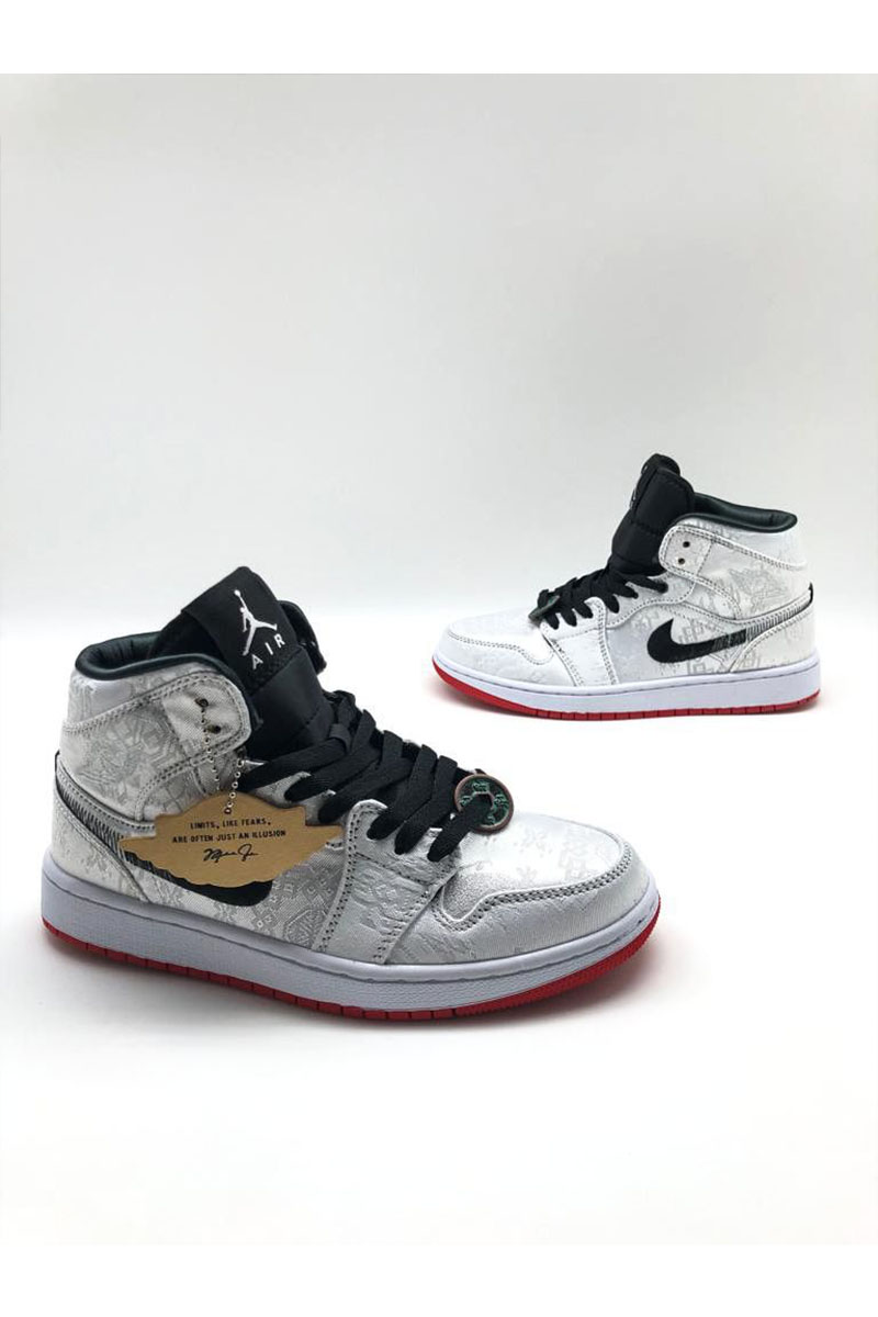 Nike Женские кроссовки Dunk High - White / Black / Red