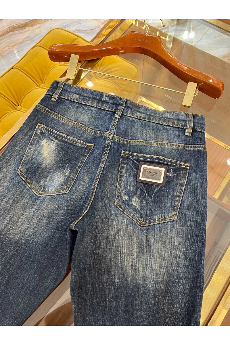 Dоlсе & Gаbbаnа Мужские синие джинсы skinny fit Premium