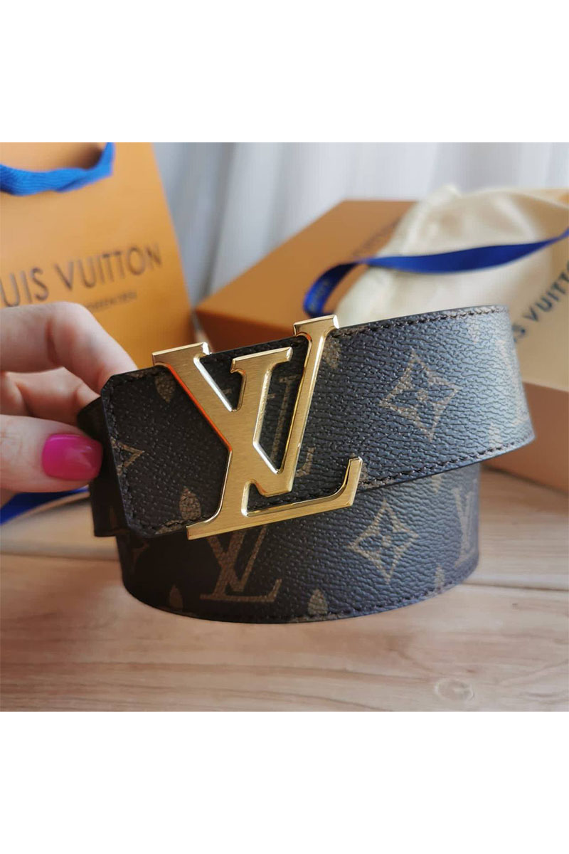 Lоuis Vuittоn Кожаный ремень Initiales Monogram (длина 90 / 95 / 100 см)