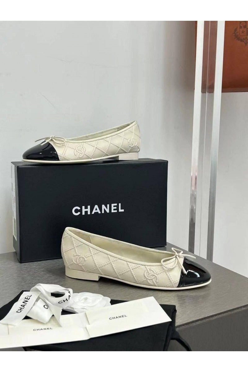 Chаnеl Женские кожаные балетки premium