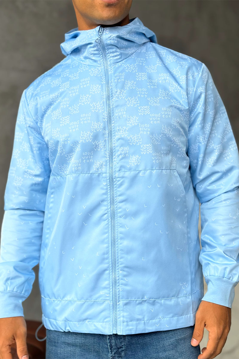 Lоuis Vuittоn Ветровка голубого цвета Damier Spread Windbreaker