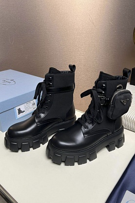 Кожаные женские ботинки premium - Black