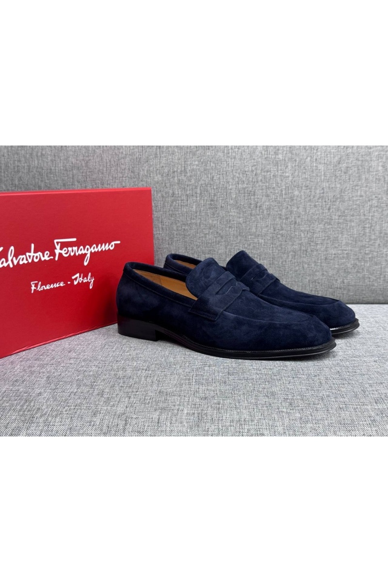 Salvatore Ferragamo Мужские замшевые лоферы