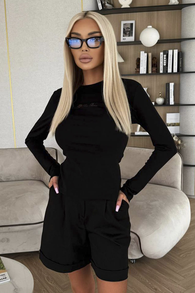 Loro Piana Женский базовый лонгслив  Premium - Black