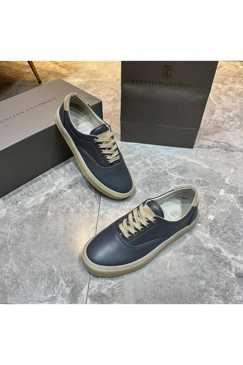 Brunеllо Сuсinеlli Кожаные кеды Sail low-top - Grey