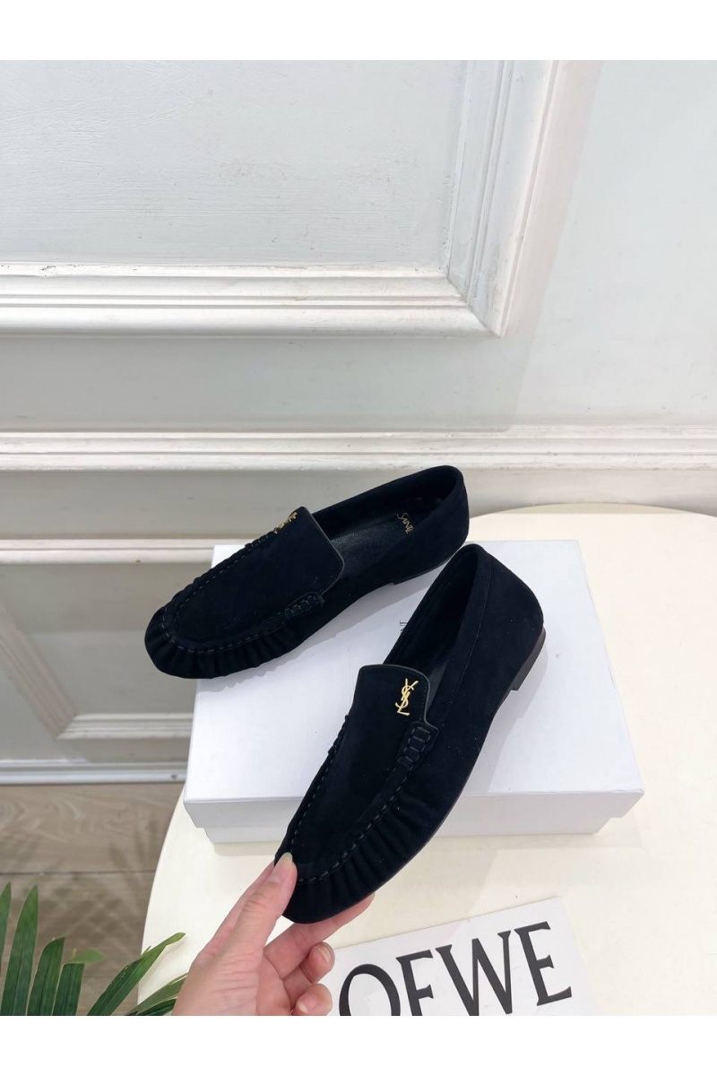 Yves Saint Laurent Женские замшевые лоферы premium