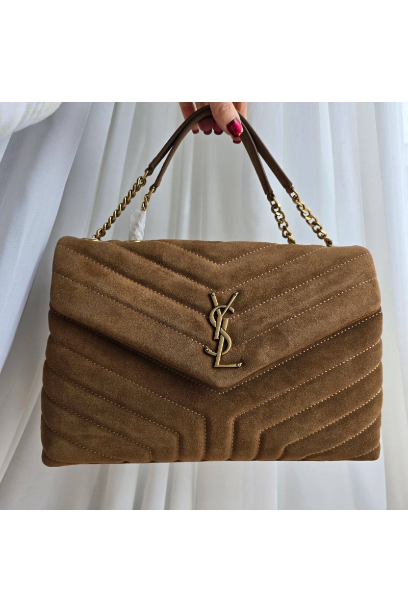 Yves Saint Laurent Замшевая сумка 32x23 см