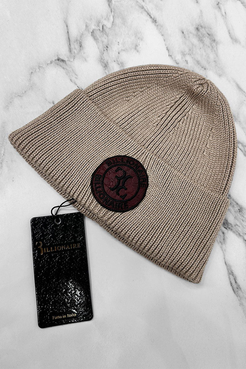 Billionaire Бежевая шапка logo-patch