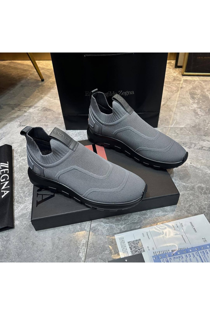 Zegna Мужские текстильные кроссовки 