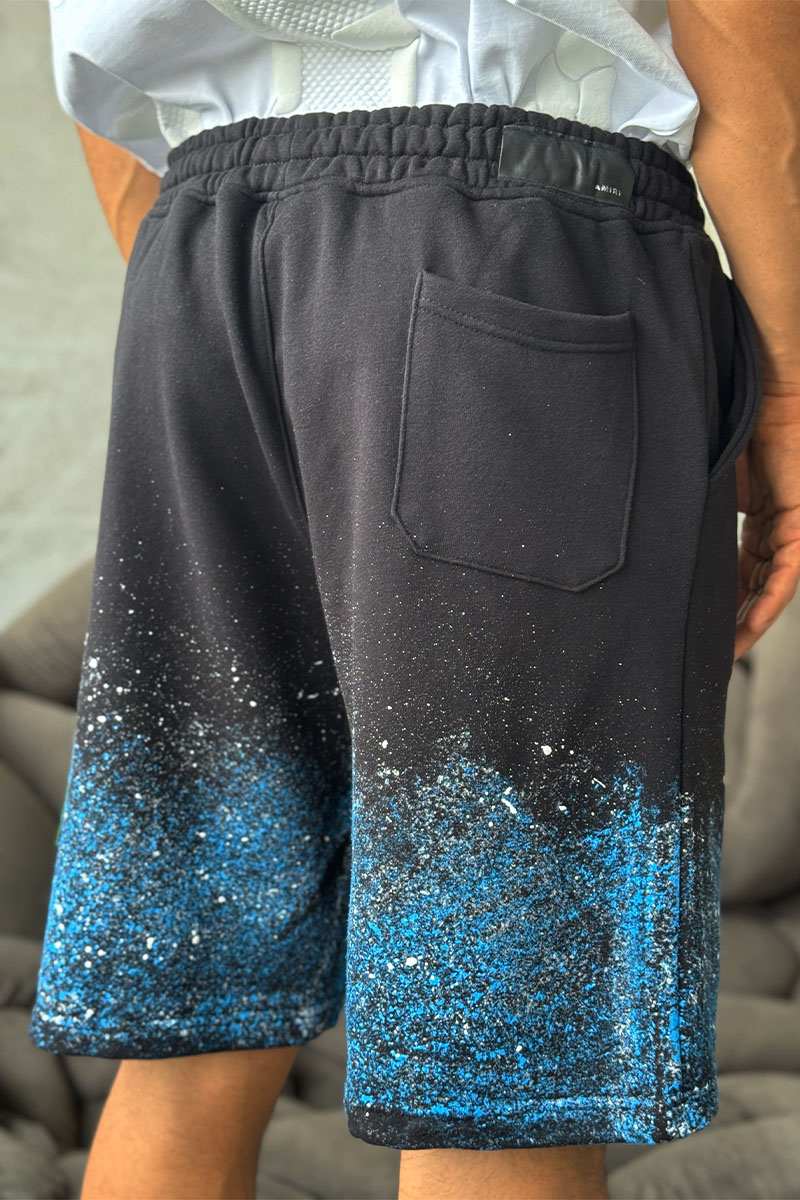 Amiri Мужские чёрные шорты paint splatter