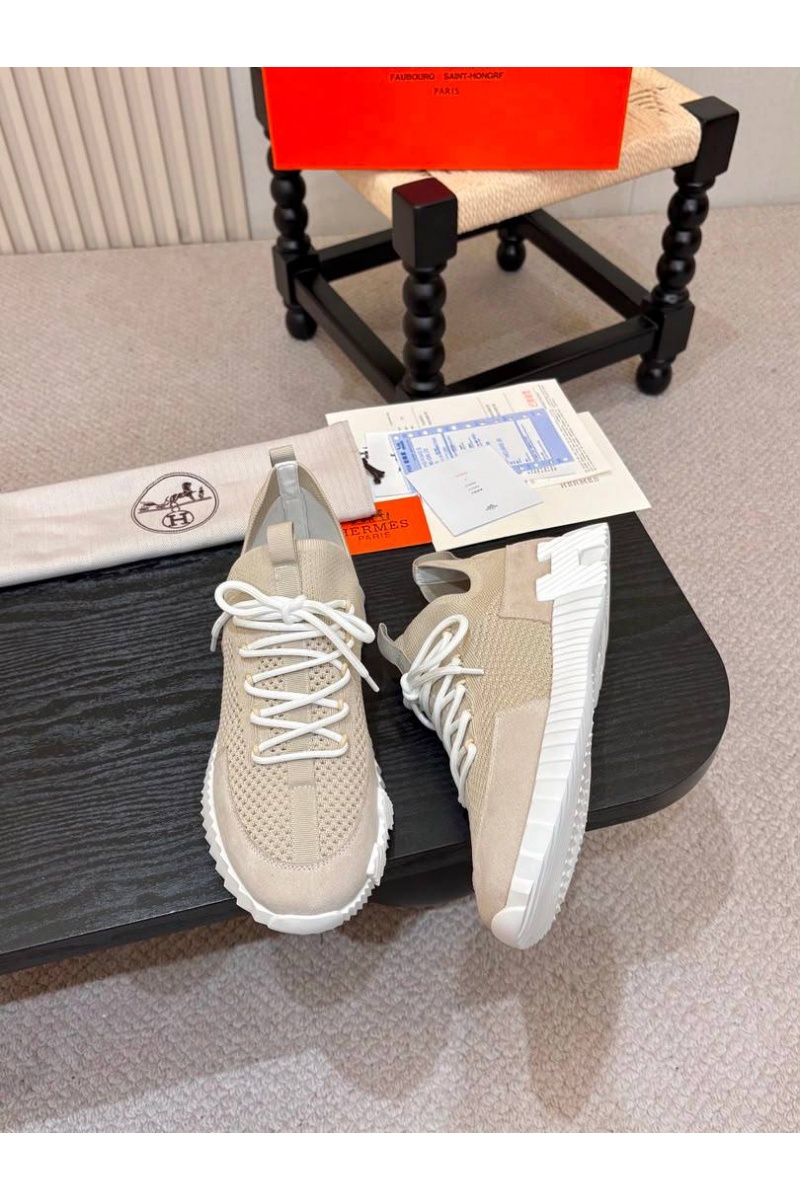 Hermes Текстильные кроссовки lift slip-on