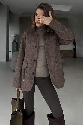 Женское пальто premium - Brown