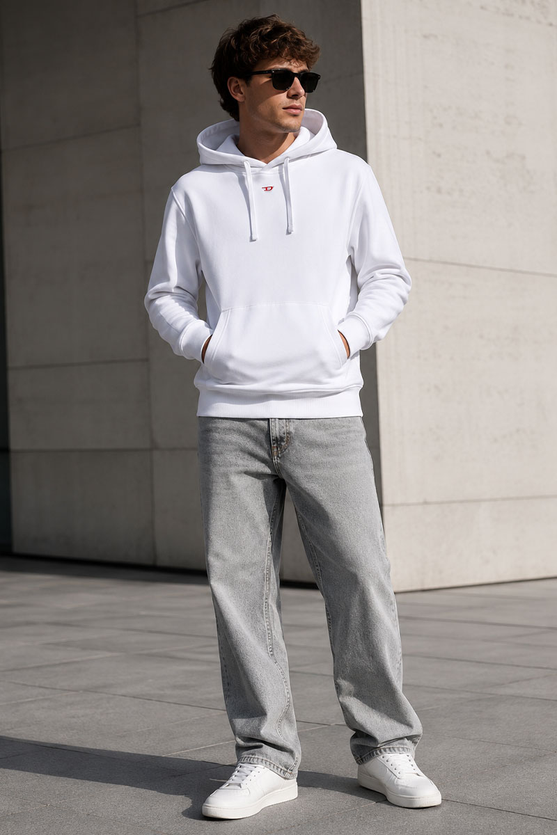 Diesel Мужское худи S-Ginn-Hood-D - White