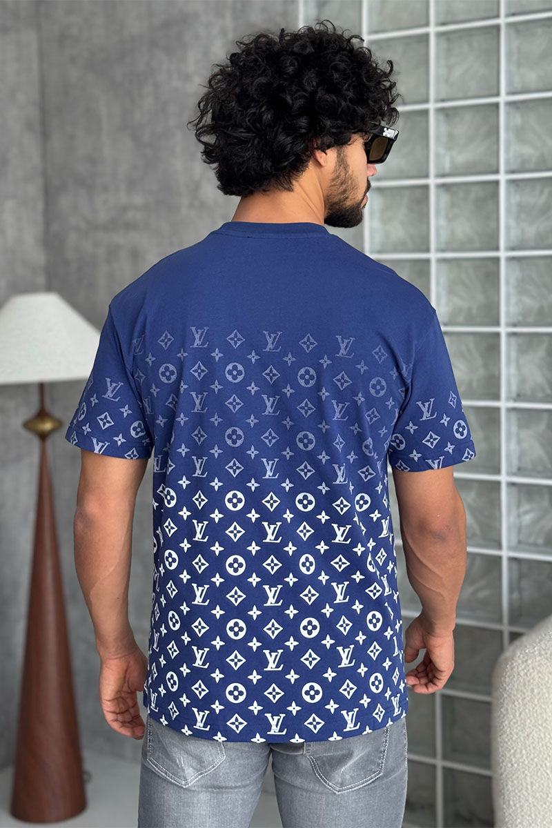 Lоuis Vuittоn Футболка тёмно-синего цвета Monogram Gradient 
