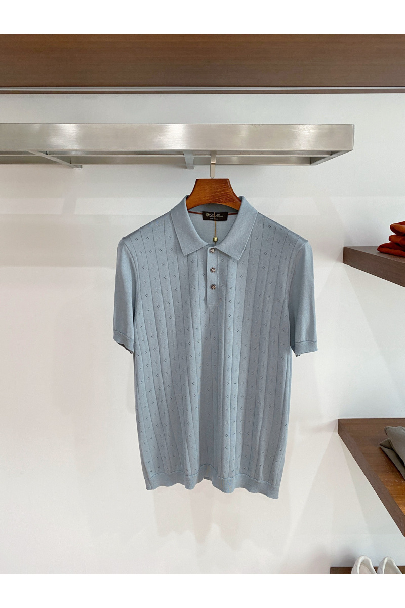 Loro Piana Мужское синее поло premium