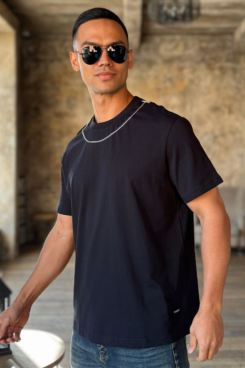 Givenchy Чёрная оверсайз футболка Chain