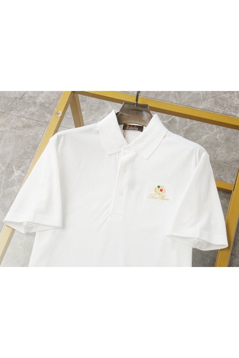 Loro Piana Мужское белое поло premium