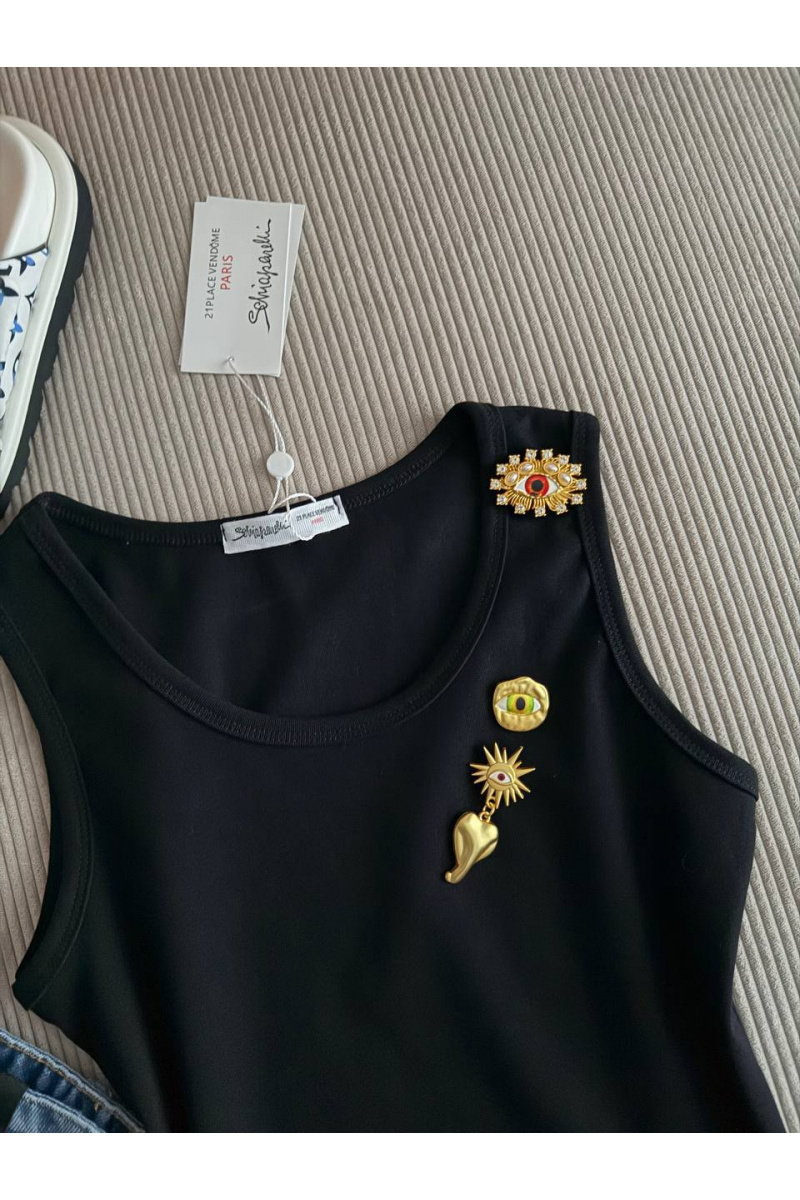 Schiaparelli Чёрная женская майка premium