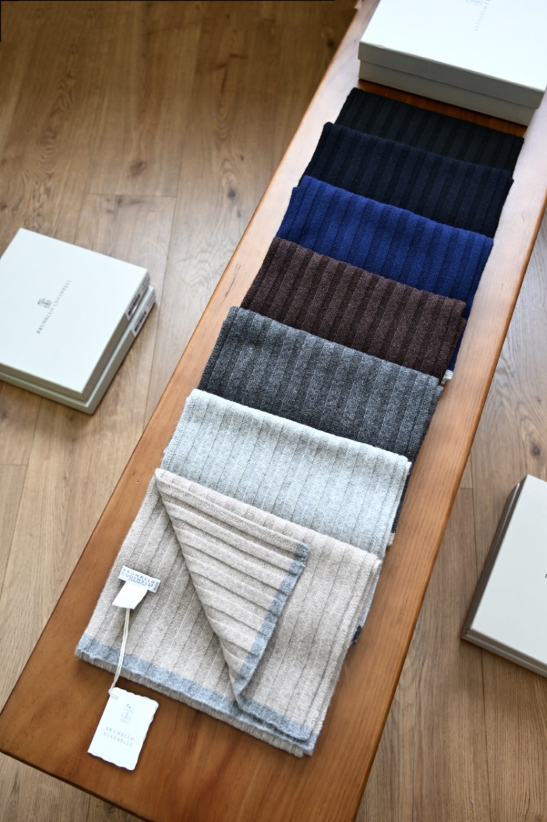 Brunеllо Сuсinеlli Кашемировый шарф Premium - Dark Grey 