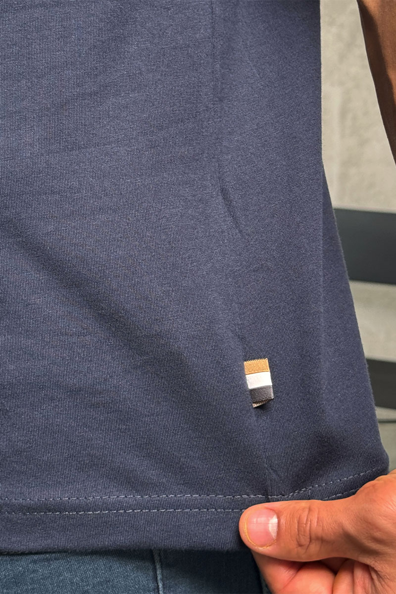 Hugо Воss Мужская синяя футболка logo-print