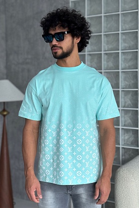 Футболка бирюзового цвета Monogram Gradient