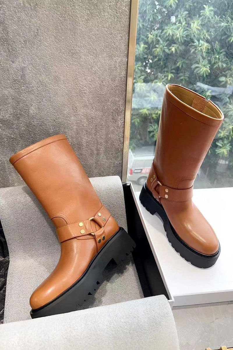 Celine Женские сапоги из кожи 