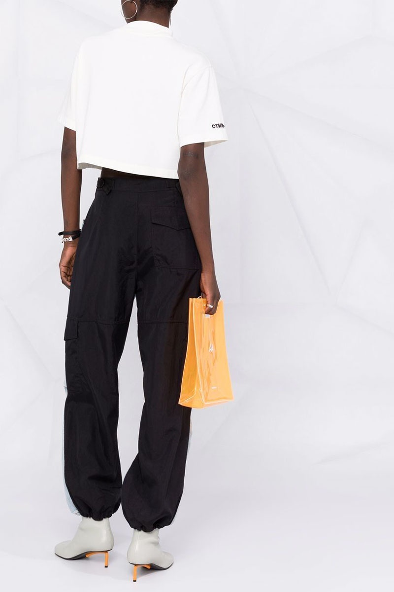 Heron Preston Белая футболка СТИЛЬ-logo cropped