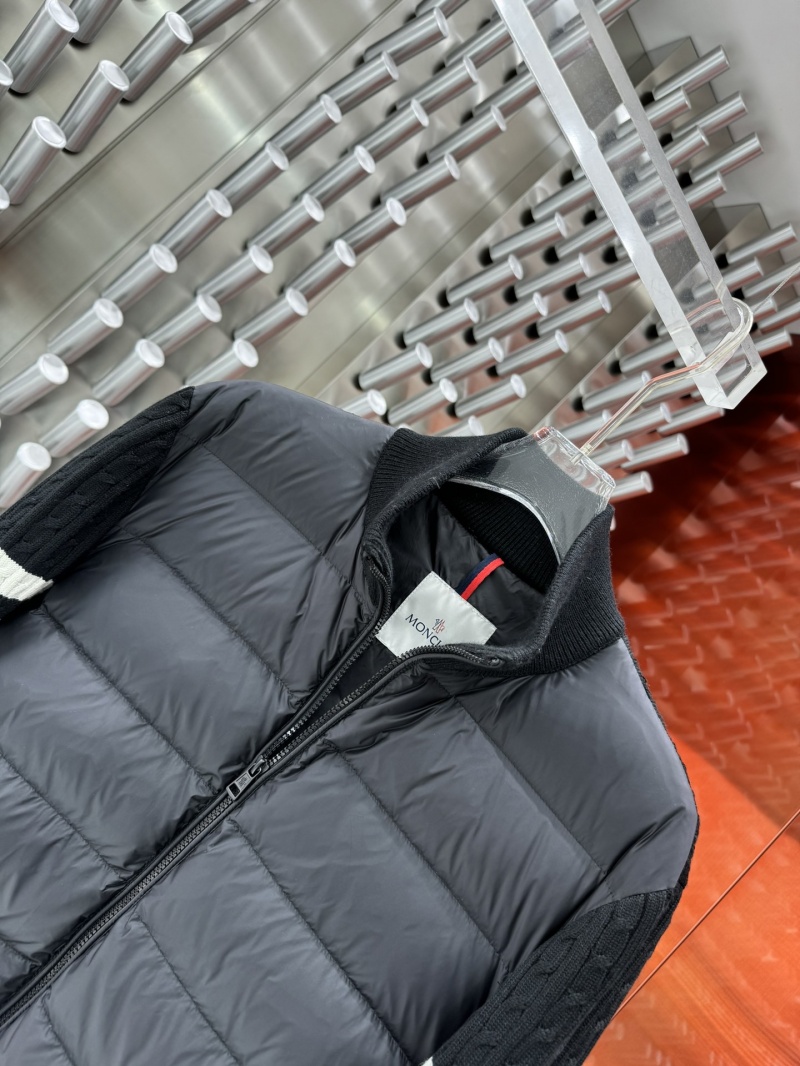 Moncler Мужская вязаная куртка logo-patch - Black