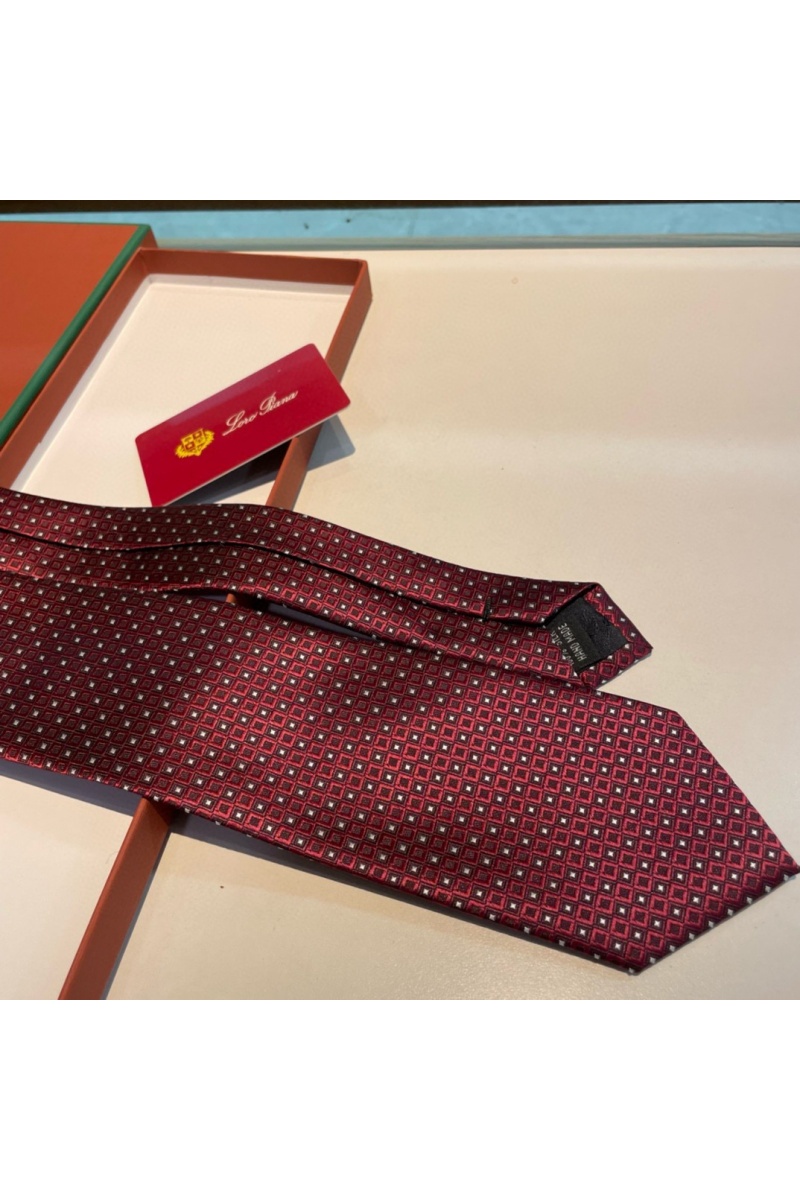 Loro Piana Галстук geometric logo-print premium - Burgundy