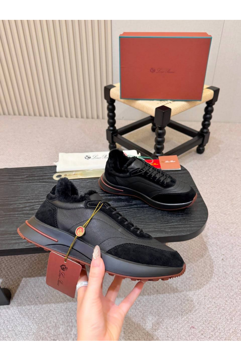 Loro Piana Кроссовки с мехом Week End Walk Evo premium