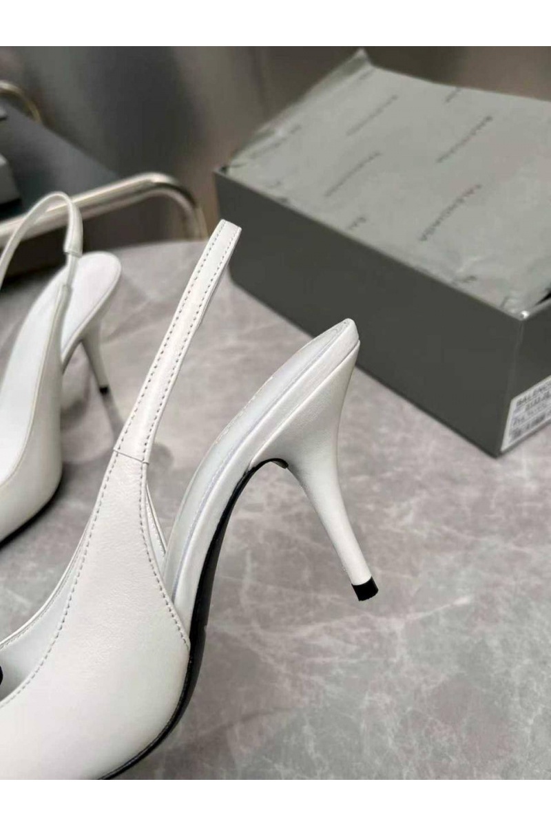 Balenciaga Женские кожаные туфли на каблуке premium