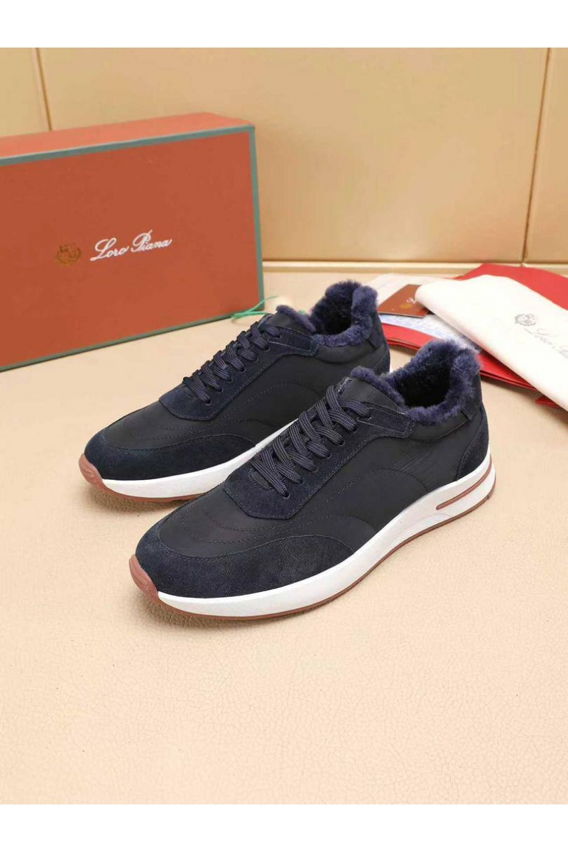 Loro Piana Кроссовки с мехом Week End Walk Evo 