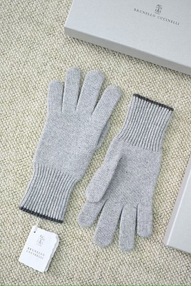 Кашемировые перчатки premium - Light Grey