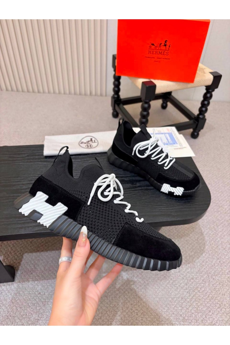 Hermes Текстильные кроссовки lift slip-on