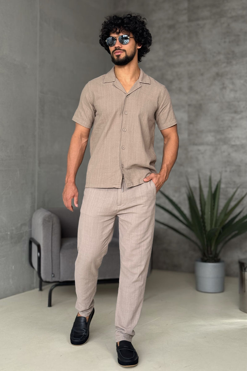 Loro Piana Мужские брюки бежевого цвета