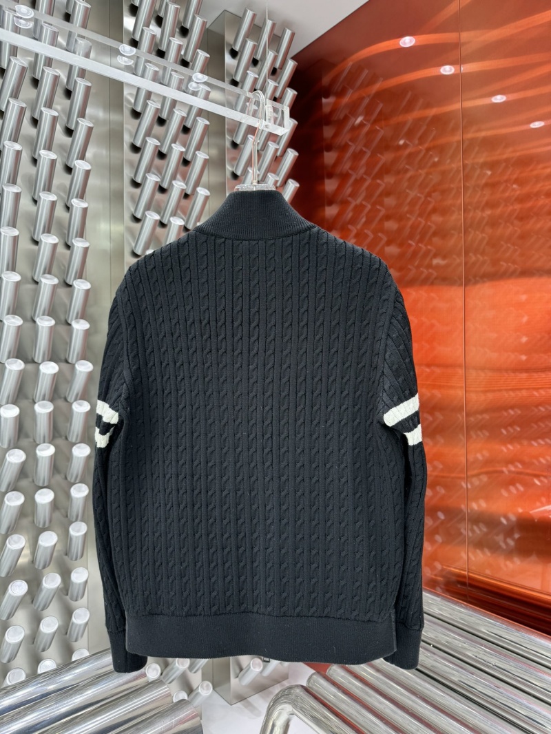 Moncler Мужская вязаная куртка logo-patch - Black