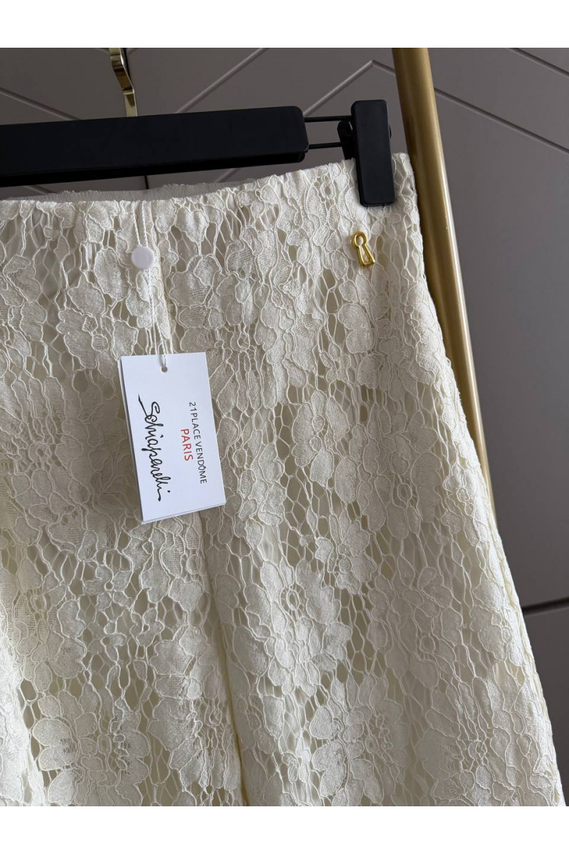 Schiaparelli Женский кружевной костюм белого цвета premium