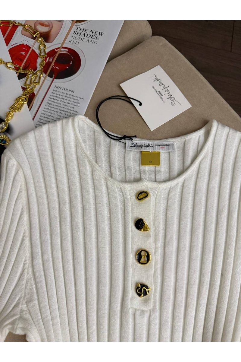 Schiaparelli Женский трикотажный лонгслив premium - White