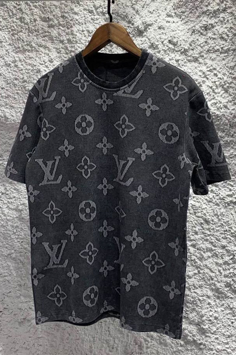 Lоuis Vuittоn Чёрная оверсайз футболка Monogram